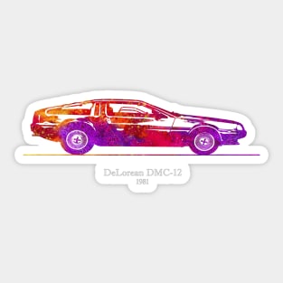 DeLorean DMC-12 1981 - Colorful Sticker